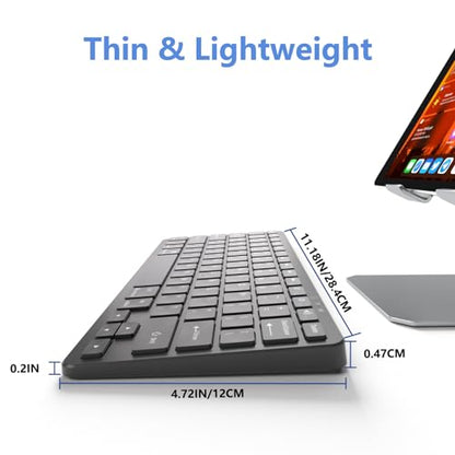 MMK Bluetooth Keyboard, Tablet Keyboard Compatible iPad 11th Generation,iPad 10th/9th/8th & Air 5th/4th, iPda Pro 13/12.9/11-Inch and Air 13/11-Inch Models and More Bluetooth-Enabled Devices-Black - color: Black