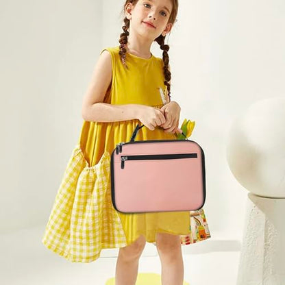Kids Lunch Box for Boys Girls Lunch Bag Insulated Durable Lunchbox Children Lunch Tote Bag for School Pink - color: Pink