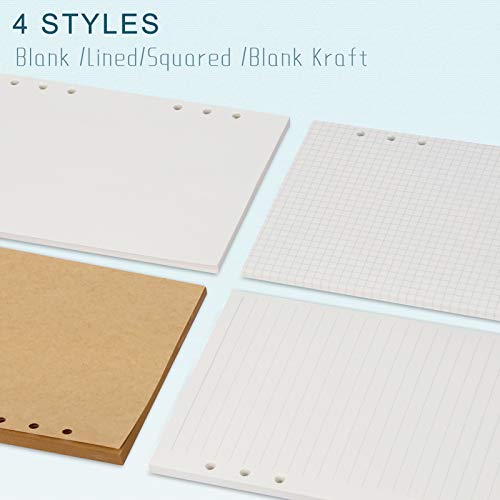 A6 Refill Paper, [3 Pack] Toplive 100GSM Thick Refillable Paper 6 Hole Filler Inserts Loose Leaf Paper 135 Sheets (270 Pages) for 6 Ring Binder Journal Notebook-Lined Paper - style: Line 3 Pack