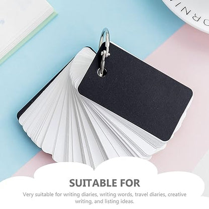 Veemoon 4pcs Simple Style Memo Cards Students English Words Memory Cards Portable Blank - size: 7.00X4.00X3.00CM