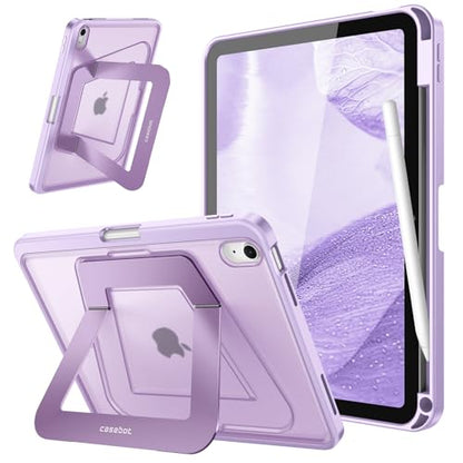 Fintie Shockproof Case for iPad (A16) 11th Generation 11 Inch (2025), iPad 10th Generation 10.9 Inch (2022) - [Built-in Pencil Holder] Slim Frosted Protective Cover with Multi-Angle Kickstand, Purple - color: Purple