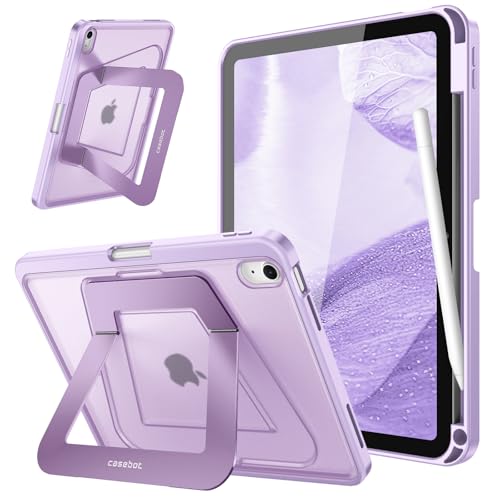 Fintie Shockproof Case for iPad (A16) 11th Generation 11 Inch (2025), iPad 10th Generation 10.9 Inch (2022) - [Built-in Pencil Holder] Slim Frosted Protective Cover with Multi-Angle Kickstand, Purple - color: Purple