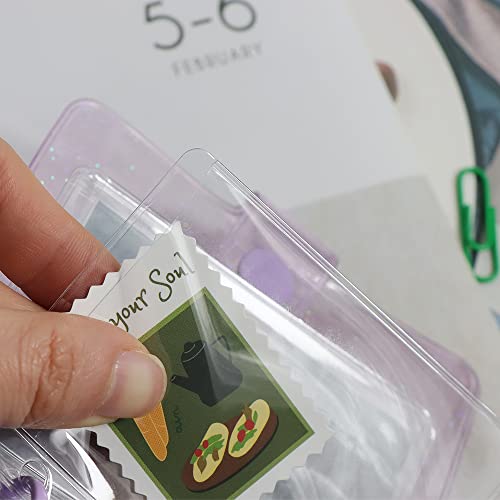 12 Pack Mini Size Clear Sheet Protectors 2.2 x 3.2 Inch Plastic Sleeves Page Protectors Top Loading Paper Protector for 3 Ring Binders, Acid-Free, Archival Safe for Documents and Photos - size: Mini