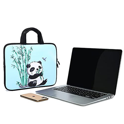 11 11.6 12 12.1 12.5 inch Laptop Carrying Bag Chromebook Case Notebook Ultrabook Bag Tablet Cover Neoprene Sleeve Fit Apple MacBook Air Samsung Acer HP DELL Lenovo Asus (Cute Panda) - color: Cute Panda