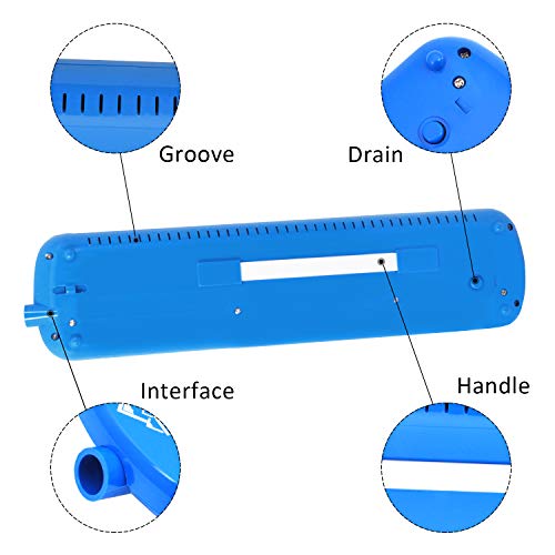EastRock 37 Key Melodica Instrument Keyboard Soprano Piano Style with Mouthpiece Tube Sets and Carrying Bag for Beginners Adults Gift Blue - color: Blue, size: 37key