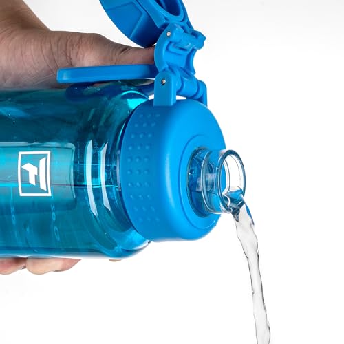 Fanhaw 32 oz Clear BPA-Free Tritan Water Bottle with Fast-Flow Spout Lid, BPA-Free & Leak-Proof Wide-Mouth Reusable Bottle for Gym, School & Office, Back to School Essentials (Classic Blue) - color: Classic Blue, style: 32 Ounces
