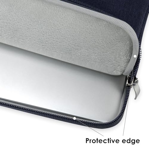 13 Inch Laptop Sleeve Case for MacBook Air 13.6" & MacBook Pro 13.3" | with Handle, WaterProof, with Accessory Pocket, Scratch-resistant, Soft Velvet Lining, for Travel,Home,Office(Indigo) - color: Deep Blue