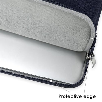 13 Inch Laptop Sleeve Case for MacBook Air 13.6" & MacBook Pro 13.3" | with Handle, WaterProof, with Accessory Pocket, Scratch-resistant, Soft Velvet Lining, for Travel,Home,Office(Indigo) - color: Deep Blue