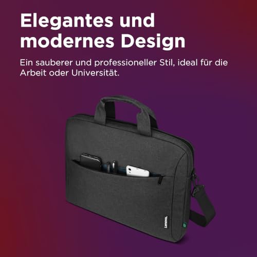 Lenovo Laptop Carrying Case T210, 15.6-Inch Laptop and Tablet, Sleek Design, Durable and Water-Repellent Fabric - color: Eco | Black, size: 15.6 inch