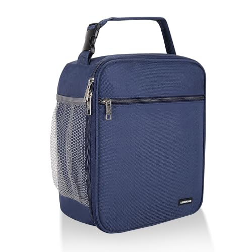 Lovoeo Lunch box Lunch bag for men women Insulated Lunchbox Lunch bags for Work Picnic Travel (Navy blue) - color: Navy Blue