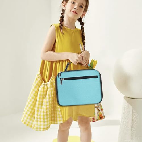 Kids Lunch Box for Boys Girls Lunch Bag Insulated Durable Lunchbox Children Lunch Tote Bag for School Light Blue - color: Light Blue