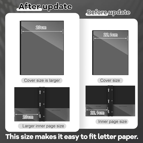 Henoyso 24 Pcs Plastic Folders with Clear Front Pocket and 3 Prong Take Home Plastic 2 Pocket Folder Back to School for Students Parent Teacher Communication for School Office (Black) - color: Black