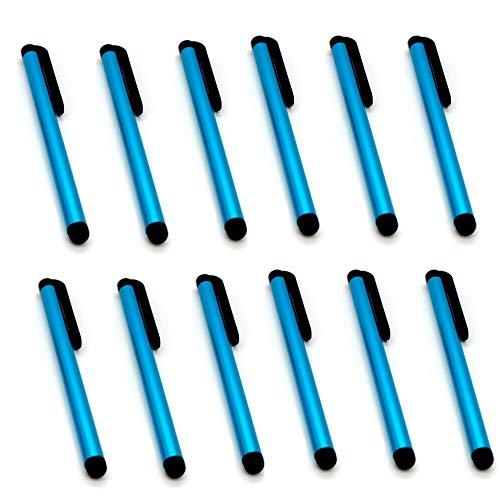 ASC 12 x Stylus Pen 4 Inch Stylus for iPhone 7 6, Samsung, Ipad, iPod, and All Touch Screen Devices - 1 Dozen - color: Blue