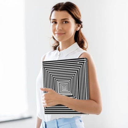 3D Black and White Optical Illusion Binder 1.5 Inch Binder with Clipboard&Pockets, Hardcover Binders 3 Ring, Heavy Duty Large File Folder for Office School Supplies - Holds 200 Sheets - color: 3d Optical Illusion, size: 1 Pack-12.4x10.63in
