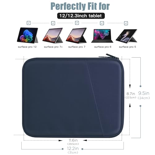 TiMOVO 9-11" Tablet Sleeve Bag for iPad 11-inch A16 2025, iPad 10.9"/10.2"| Air 11 Inch/5th/4th Gen. 10.9", Galaxy Tab A9+/A11Plus 11", Protective Bag with Pocket, Indigo - color: A-Indigo, size: 9-11 Inch