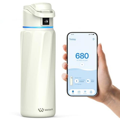 BOOST Smart Water Bottle with Reminder & Tracker, Double Wall Vacuum Insulated Bottles Stainless Steel, 32oz BPA-Free Wide Mouth for School, Gym, Office, Ideal for Mother's Day | Double Wall Vacuum Insulated Stainless Steel, BPA-Free, Leakproof, Smart App