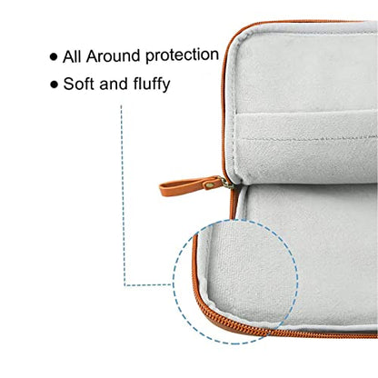 MOSISO Laptop Sleeve Bag 13.3 inch Compatible with MacBook Air/Pro, 13-13.3 inch Notebook, Compatible with MacBook Pro 14 2026-2021 M5 M4 M3 M2 M1, PU Leather Padded Bag Waterproof Case, Brown - color: Brown, size: 13.3 inch