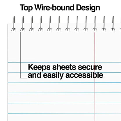 STAPLES Steno Notepads, 6” x 9”, Gregg Ruled, Top Wirebound, 80 Sheets, 12‑Pack - size: 12 Pack, style: White Paper