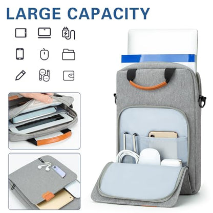 Laptop Sleeve Bag for 13-13.3 Inch MacBook Air/Pro 13 Inch iPad Pro/Air 12.9 Inch iPad Pro MacBook Neo A18, Waterproof Protective Lightweight Laptop Computer Tablet Cover Bag, Gray - color: Gray, size: 13 Inch