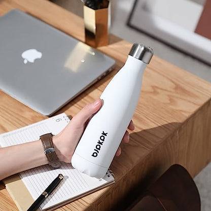 BJPKPK 12oz Small Water Bottle Stainless Steel Insulated Water Bottle for Travel,Apricot - color: Apricot, size: 12 Ounces
