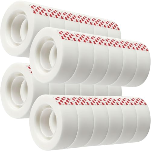 24 Rolls Invisible Tape Refill, Matte-Finish Translucent Tape Refills for Dispenser, 3/4 x 1000 Inches, Engineered for Repairing Correction and Labeling - size: 24 Rolls