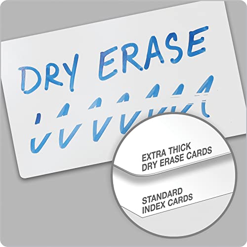 Oxford Dry Erase Index Cards, 3x5 Blank, Reusable Flash Cards, Double Sided Dry & Wet Erase Cards for Gaming, Study or Vocabulary, 100-Pack (63515) - style: 100 Blank