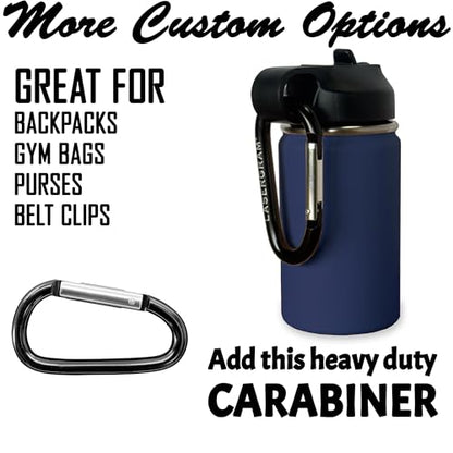 LaserGram Personalized Water Bottle, Grad Cap Class of 2023, 2024, 2025, 2026, 2027, Stainless Steel Double Wall Vacuum Insulated with Flip Top Straw, Custom Engraved Gift (12oz / 335ml Navy Blue) - color: Navy Blue, size: 12 Ounces