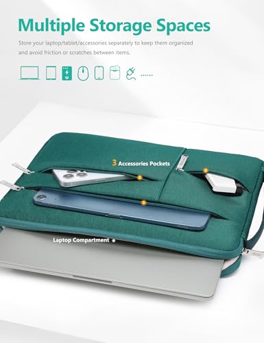 HYZUO 13 Inch Laptop Case Sleeve Bag for MacBook Air 13 M5 A3449 M4 M3 M2 M1 2026-2018, 13" MacBook Neo 2026 A3404, MacBook Pro 13 M2 M1 2026-2016, iPad Air/Pro 13, Surface Pro, XPS 13, Dark Green - color: Dark Green, size: 13 Inch