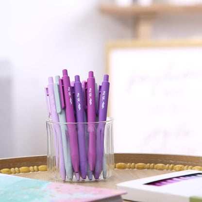 Mr. Pen- Retractable Gel Pens, 12 Pack, Black Ink, Lavender Legacy Barrel | Fine Point 0.5mm, Fast Dry, Smooth Writing, Cute Pens for Drawing, Writing Planner and School Supplies - color: Lavender Legacy Barrel, Black Ink, size: 12 Pack