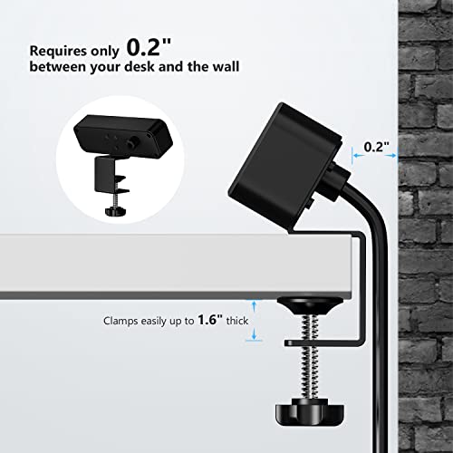 Desk Power Strip JSVER Desk Clamp Power Strip, Desk Mount USB Charging Power Station, Desk Multi-Outlets, 3 AC Outlets 6.5 ft Extension Cord Desktop Charging Clamp for Home Office Workshop