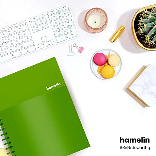 Hamelin, Spiral Notebook, 8x10in, College Ruled, Hardcover, 75shts/150 Pages, 1 Subject Notebook, EMERALD Green - color: EMERALD Green
