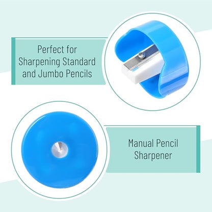 Mr. Pen- Manual Pencil Sharpeners, 3 Pack, Colorful | Portable Handheld Pencil Sharpeners with Snap-On Lid for Kids, School, Office, Home, Adults, Students, Class