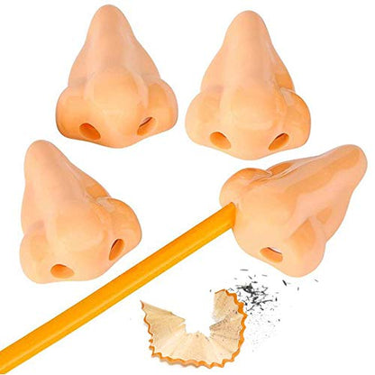 ArtCreativity Nose Pencil Sharpeners for Kids (Pack of 12) Cool School Supplies for Boys and Girls, Funny Gag Gifts, Birthday Party Favors for Toddlers, Classroom Teacher Rewards and Prizes