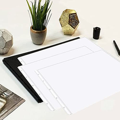 PERFORMORE Pack of 8.5” x 14” Heavyweight Landscape Sheet Protectors, Legal Paper Sleeves, Clear Archival Quality, Horizontal Legal Size Clear Sheet Protectors for Binders Documents (25)