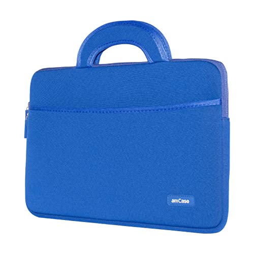 amCase Chromebook Case-11.6 to 12 inch Neoprene Sleeve with Handle-Blue | Travel laptop bag - color: Blue, size: 11.6 to 12 inch