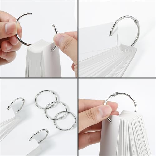 Mr. Pen- Loose Leaf Binder Ring, 1.5 Inch, 100 Pack | Metal Loose Leaf Binder Book Rings Bulk for Books and Index Cards, Scrapbook, Keychains, School, Home, Office, Silver - color: Silver, size: 1.5", 100 Pack