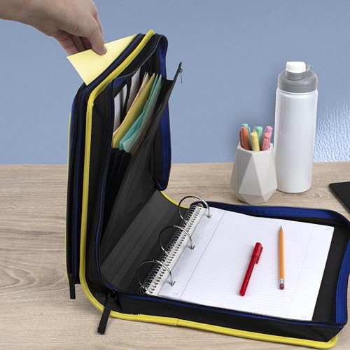 Five Star Zipper Binder 2 Inch O-Rings Case Organiser with Multi-Access and 5-Tab Expanding File Folder, 850 Sheet Capacity, Cosmic Blast (290010M) - color: Cosmic Blast, size: 2 Inch