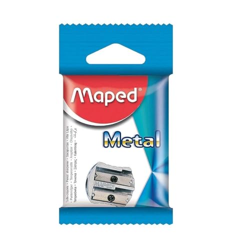 Maped - Classic 2-Hole Metal Pencil Sharpener - Precision & Durability - Efficient Sharpening - Built to Last - Value for Artists & Students