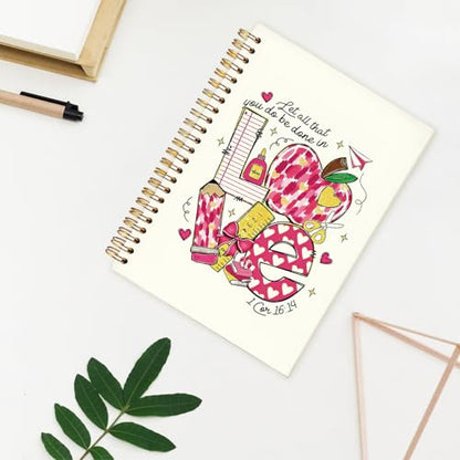 Teacher Spiral Notebooks, Teacher College Ruled Spiral Journal Notebook Gift, Best Teacher Appreciation Gifts for Women, 5.5x8.3 Inch - color: Best