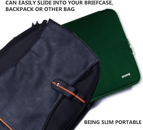 Laptop Sleeve 14 inch, Upgrade Durable Shockproof Protective Computer Cover Flip Case Briefcase Carrying Bag Compatible with 14" HP, Lenovo, Asus, Acer, Notebook, Chromebook Computer, Green - color: Green, size: 14 Inch