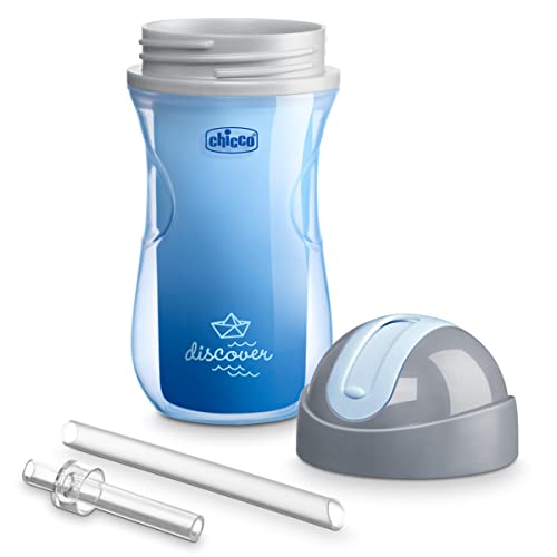 Chicco Insulated Sippy Cup w/ Straw, 9oz, Blue/Teal, 2pk (Pack of 3) - color: Blue Discover/Teal, size: 9 Ounces, 2 Count (Pack of 3)