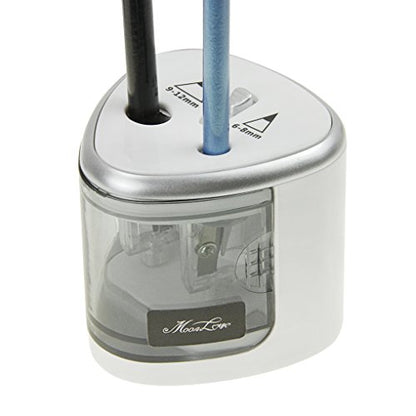 Pencil Sharpener Battery Operated Electric Pencil Sharpener Silver Pencils Sharpener Automatic Pencil Cutter for Kids Adults Artists Office Pencil Sharpeners (Batteries not included) - color: Silver