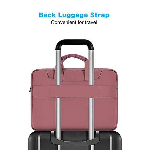 MOSISO 360 Protective Laptop Bag 13.3 inch, 13-14 inch Computer Bag Compatible with MacBook Air 13 inch/Pro 13 inch/Pro 14 inch,HP,Dell,Notebook, Laptop Carrying Case with Strap&Handle, Dusty Rose - color: Dusty Rose, size: 13.3 inch