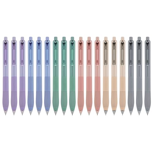 Linbsunne Gel Pens Black Ink Pens for Office 0.5mm Fine Point Pens Smooth Writing Retractable Work Pen (18-count) - color: 18-count
