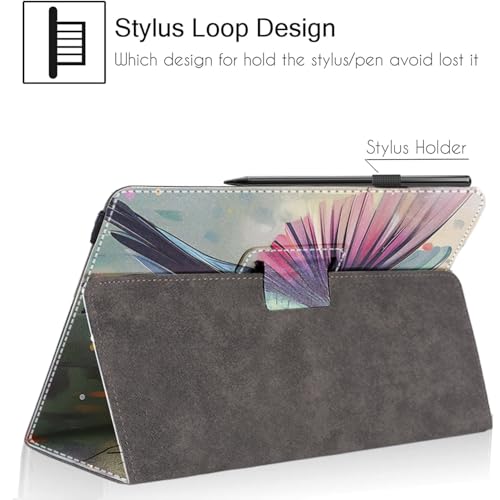 Universal 10 10.1 Inch Android Tablet Case,Slim Folding Stand Cover for All 9"-10.5" Touchscreen Tablet Case with Stylus Pen Holder,Flower Birds - color: Flower Birds