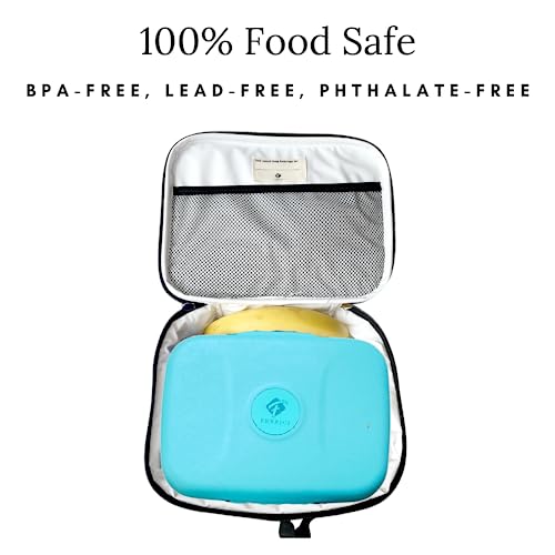 Fenrici Girls Lunch Bag and Bento Box Set, Insulated Kids Lunch Box for Girls, Boys with 5 Compartment Container, Utensils Included for School, BPA Free, Pink Tie Dye, Pastel Blue Bento - color: Pink Tie Dye