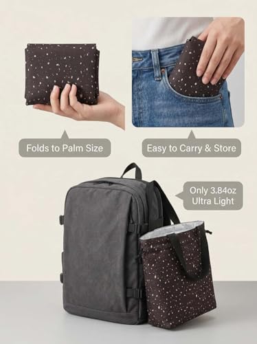 Double-Handle Lunch Bag, Insulated Waterproof Reusable Tote for Women/Students, Fits 2 Bento Boxes + Water Bottle - Ideal for School/Office/Picnic(Starry Night Black) - color: Starry Night Black