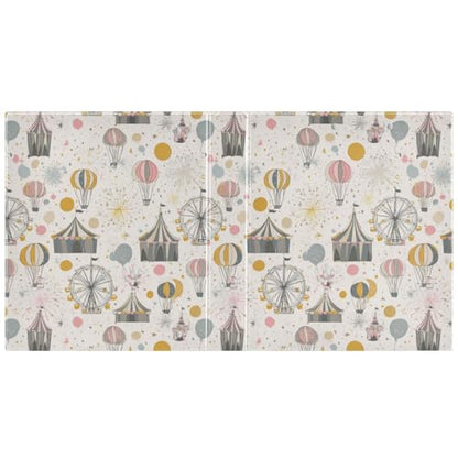 Circus Theme Round Ring Binders 1.5 Inch 3 Ring Binder with Clipboard Holds 200 Sheets Office Home School - color: Multicolored 13