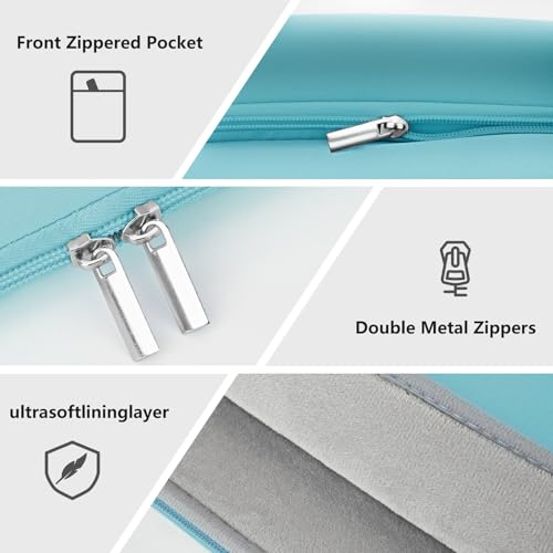 15 Inch Laptop Sleeve Case Compatible with MacBook Air 15 inch M4 M3 M2, Shockproof Computer Protective Cover Bag with Pocket, Blue - color: Blue, size: 15"-15.4"