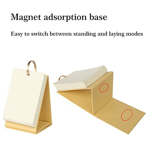 Small Blank Flash Cards Index Cards Mini DIY Cover Sketchbook with Binder Rings 180Pcs Paper Standing Flip Blank Desk Calendar Drawing Sketch Book Memo Scratch Pads for Note Taking Painting Working - color: Khaki